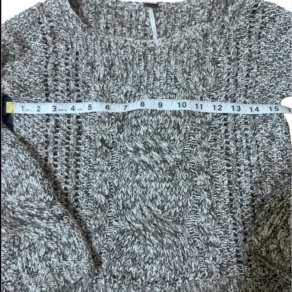 Free People Gray Textured Women's Sweater
